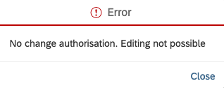 authorization missing error message